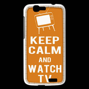 Coque Huawei Ascend G7 Keep Calm Watch TV Orange
