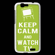 Coque Huawei Ascend G7 Keep Calm Watch TV Vert pomme
