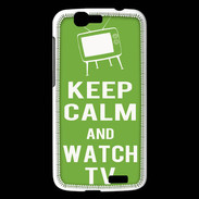 Coque Huawei Ascend G7 Keep Calm Watch TV Vert