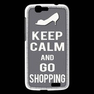 Coque Huawei Ascend G7 Keep Calm go shopping Gris