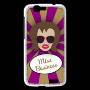 Coque Huawei Ascend G7 Miss business Chatain