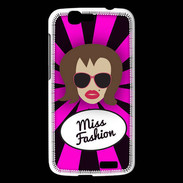 Coque Huawei Ascend G7 Miss Fashion Chatain