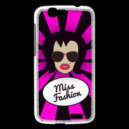 Coque Huawei Ascend G7 Miss Fashion Brune