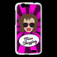 Coque Huawei Ascend G7 Miss Shopping Chatain