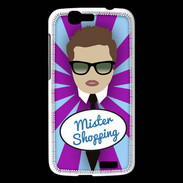 Coque Huawei Ascend G7 Mister Shopping Chatain