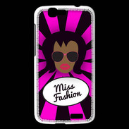 Coque Huawei Ascend G7 Miss Fashion Black