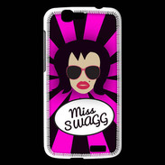 Coque Huawei Ascend G7 Miss Swag Brune