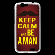 Coque Huawei Ascend G7 Keep Calm Be a Man Rouge