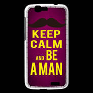 Coque Huawei Ascend G7 Keep Calm Be a Man Rose