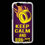 Coque Huawei Ascend G7 Keep Calm and Burn Out violet
