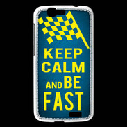 Coque Huawei Ascend G7 Keep Calm and Be Fast Bleu
