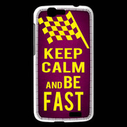 Coque Huawei Ascend G7 Keep Calm and Be Fast Rose