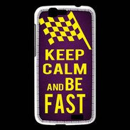 Coque Huawei Ascend G7 Keep Calm and Be Fast Violet