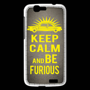 Coque Huawei Ascend G7 Keep Calm and Be Furious Gris