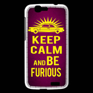 Coque Huawei Ascend G7 Keep Calm and Be Furious Rose