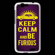 Coque Huawei Ascend G7 Keep Calm and Be Furious Violet