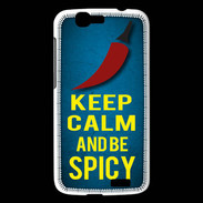 Coque Huawei Ascend G7 Keep Calm and Be Spicy Bleu
