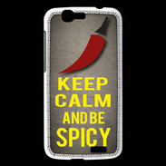 Coque Huawei Ascend G7 Keep Calm and Be Spicy Gris
