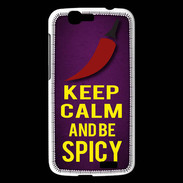 Coque Huawei Ascend G7 Keep Calm and Be Spicy Violet