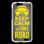 Coque Huawei Ascend G7 Keep Calm and Take o road 2 Gris