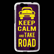 Coque Huawei Ascend G7 Keep Calm and Take o road 2 Violet