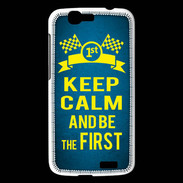 Coque Huawei Ascend G7 Keep Calm and Be the First Bleu