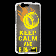Coque Huawei Ascend G7 Keep Calm and Burn Out Gris
