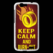 Coque Huawei Ascend G7 Keep Calm and Burn Out Rouge