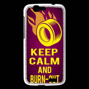 Coque Huawei Ascend G7 Keep Calm and Burn Out Rose