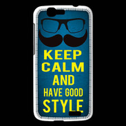 Coque Huawei Ascend G7 Keep Calm and Have a good Style Bleu