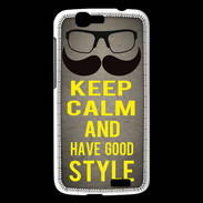 Coque Huawei Ascend G7 Keep Calm and Have a good Style Gris