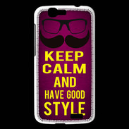 Coque Huawei Ascend G7 Keep Calm and Have a good Style Rose