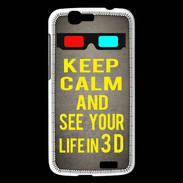 Coque Huawei Ascend G7 Keep Calm and See your life 3D Gris