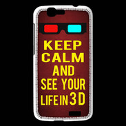 Coque Huawei Ascend G7 Keep Calm and See your life 3D Rouge