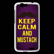 Coque Huawei Ascend G7 Keep Calm and Mustach Violet