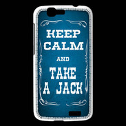 Coque Huawei Ascend G7 Keep Calm and Take Jack Bleu