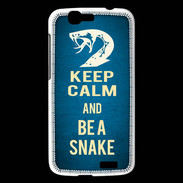 Coque Huawei Ascend G7 Keep Calm and Be a Snake bleu