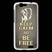 Coque Huawei Ascend G7 Keep Calm and Be Free Gris