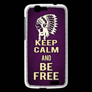 Coque Huawei Ascend G7 Keep Calm and Be Free Violet