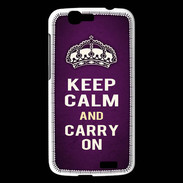 Coque Huawei Ascend G7 Keep Calm and Carry on Violet