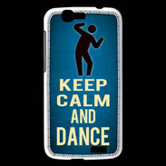 Coque Huawei Ascend G7 Keep Calm and Dance Bleu