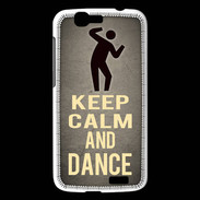 Coque Huawei Ascend G7 Keep Calm and Dance Gris