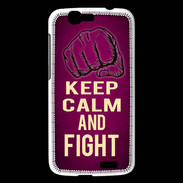 Coque Huawei Ascend G7 Keep Calm and Fight Rose