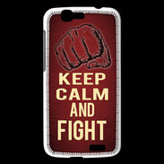 Coque Huawei Ascend G7 Keep Calm and Fight Rouge