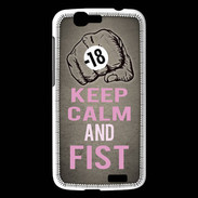Coque Huawei Ascend G7 Keep Calm and Fist Gris