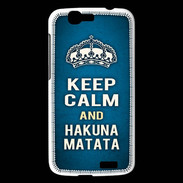 Coque Huawei Ascend G7 Keep Calm and Hakuna Matata Bleu