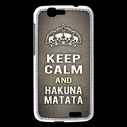 Coque Huawei Ascend G7 Keep Calm and Hakuna Matata Gris