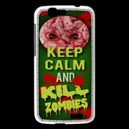 Coque Huawei Ascend G7 Keep Calm and Kill Zombies Vert