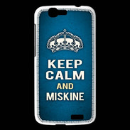 Coque Huawei Ascend G7 Keep Calm and Miskine Bleu