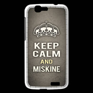Coque Huawei Ascend G7 Keep Calm and Miskine Gris